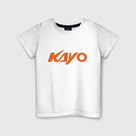 Детская футболка хлопок с принтом KAYO LOGO (Z) в Петрозаводске, 100% хлопок | круглый вырез горловины, полуприлегающий силуэт, длина до линии бедер | Тематика изображения на принте: kayo | moto | motorcycle | sport | байк | кайо | мото | мотоциклы | спорт