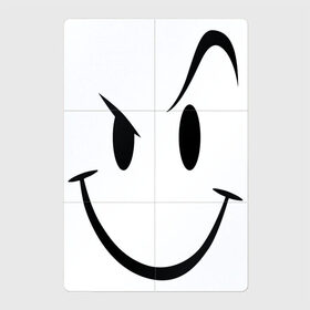 Магнитный плакат 2Х3 с принтом Smile в Петрозаводске, Полимерный материал с магнитным слоем | 6 деталей размером 9*9 см | smile | бровь | смайл | смайлик | улыбка | ухмылка