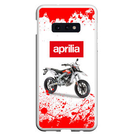 Чехол для Samsung S10E с принтом Aprilia (Z) в Петрозаводске, Силикон | Область печати: задняя сторона чехла, без боковых панелей | Тематика изображения на принте: aprilia | aprilia racing | bike | moto | motocycle | sportmotorcycle | априлия | мото | мотоспорт