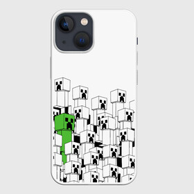Чехол для iPhone 13 mini с принтом Minecraft Крипер в Петрозаводске,  |  | creeper | game | зомби | игра | крипер | майн | майнкрафт | монстр