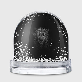 Игрушка Снежный шар с принтом Ягуар выходит из тени в Петрозаводске, Пластик | Изображение внутри шара печатается на глянцевой фотобумаге с двух сторон | jaguar | барс | животное | зверь | кошка | черный | ягуар
