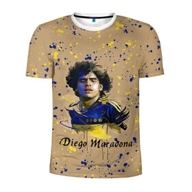 Мужская футболка 3D спортивная с принтом Diego Maradona в Петрозаводске, 100% полиэстер с улучшенными характеристиками | приталенный силуэт, круглая горловина, широкие плечи, сужается к линии бедра | cup | diego maradona | diego maradona letterin | diego maradona print | football | footballer | great footballer | number 10 | великий футболист | диего марадона | кубок | надпись диего марадона | номер 10 | принт диего марадона | футбол 