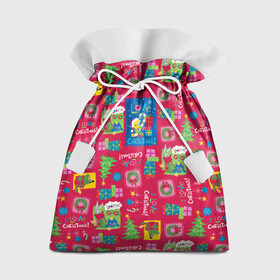 Подарочный 3D мешок с принтом I love Christmas в Петрозаводске, 100% полиэстер | Размер: 29*39 см | Тематика изображения на принте: bugs | bunny | daffy | duck | looney | tunes | tweety | vdzajul | багз | бани | банни | дак | даффи | твити | утка