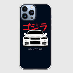 Чехол для iPhone 13 Pro Max с принтом Skyline R34 Z Tune в Петрозаводске,  |  | gtr | nissan | r34 | skyline | гтр | ниссан | скайлайн