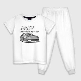 Детская пижама хлопок с принтом Nissan 180SX в Петрозаводске, 100% хлопок |  брюки и футболка прямого кроя, без карманов, на брюках мягкая резинка на поясе и по низу штанин
 | jdm | nissan | stance | ниссан | тюнинг