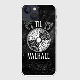 Чехол для iPhone 13 mini с принтом Till Valhall в Петрозаводске,  |  | вальхалла | викинг | символ | скандинавия | топор | щит | язычество