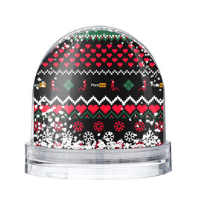 Снежный шар с принтом PORN HUB в Петрозаводске, Пластик | Изображение внутри шара печатается на глянцевой фотобумаге с двух сторон | 2021 | new year | новый 2021 год | новый год | поцелуй меня | с новым годом | свитер | свитер на новый год | сердечки