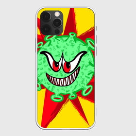 Чехол для iPhone 12 Pro Max с принтом Вирус в Петрозаводске, Силикон |  | covid 19 | валюты | вирус | звезда | зеленый | злой | зубы | корона | коронавирус | монстр