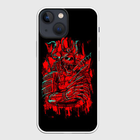 Чехол для iPhone 13 mini с принтом Death Samurai в Петрозаводске,  |  | 2077 | art | blood | cyber | cyberpunk | dead | death | demon | japan | mask | ninja | oni | samurai | shadow | shogun | tokyo | warior | арт | воин | война | демон | катана | кибер | киберпанк | кровь | маска | мертвый | ниндзя | путь | самурай
