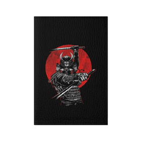 Обложка для паспорта матовая кожа с принтом Samurai в Петрозаводске, натуральная матовая кожа | размер 19,3 х 13,7 см; прозрачные пластиковые крепления | 2077 | art | blood | cyber | cyberpunk | dead | death | demon | japan | mask | ninja | oni | samurai | shadow | shogun | tokyo | warior | арт | воин | война | демон | катана | кибер | киберпанк | кровь | маска | мертвый | ниндзя | путь | самурай