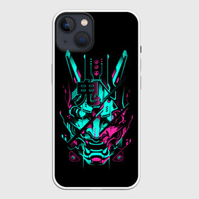 Чехол для iPhone 13 с принтом Cyber Samurai в Петрозаводске,  |  | 2077 | art | blood | cyber | cyberpunk | dead | death | demon | japan | mask | ninja | oni | samurai | shadow | shogun | tokyo | warior | арт | воин | война | демон | катана | кибер | киберпанк | кровь | маска | мертвый | ниндзя | путь | самурай