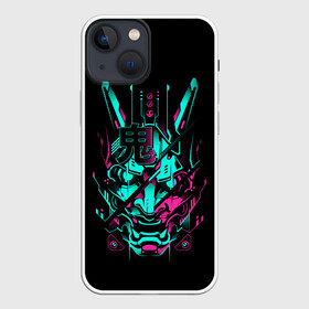 Чехол для iPhone 13 mini с принтом Cyber Samurai в Петрозаводске,  |  | 2077 | art | blood | cyber | cyberpunk | dead | death | demon | japan | mask | ninja | oni | samurai | shadow | shogun | tokyo | warior | арт | воин | война | демон | катана | кибер | киберпанк | кровь | маска | мертвый | ниндзя | путь | самурай