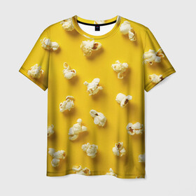 Мужская футболка 3D с принтом Попкорн в Петрозаводске, 100% полиэфир | прямой крой, круглый вырез горловины, длина до линии бедер | Тематика изображения на принте: popcorn | воздушная | еда | кино | кинотеатр | кукуруза | кушать | попкорн | сладкий | соленый | сырный | хрустящий