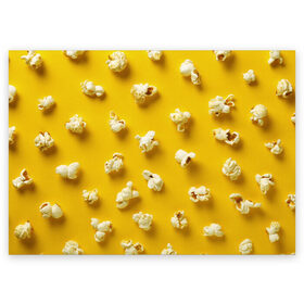 Поздравительная открытка с принтом Попкорн в Петрозаводске, 100% бумага | плотность бумаги 280 г/м2, матовая, на обратной стороне линовка и место для марки
 | popcorn | воздушная | еда | кино | кинотеатр | кукуруза | кушать | попкорн | сладкий | соленый | сырный | хрустящий