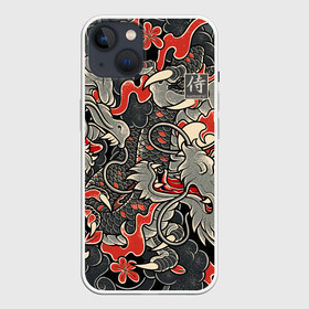 Чехол для iPhone 13 с принтом Самурай (Якудза, драконы) в Петрозаводске,  |  | буси | воины рыцари | драконы | сабурау | самурай | якудза