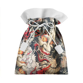 Подарочный 3D мешок с принтом Самурай в Петрозаводске, 100% полиэстер | Размер: 29*39 см | Тематика изображения на принте: буси | воины рыцари | драконы | сабурау | самурай | якудза