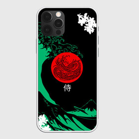 Чехол для iPhone 12 Pro с принтом Japanese style в Петрозаводске, силикон | область печати: задняя сторона чехла, без боковых панелей | ninja | samurai | больгая волна | дракон | иероглиф | ниндзя | природа | самурай | япония | японское искусство