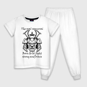 Детская пижама хлопок с принтом Настоящий самурай в Петрозаводске, 100% хлопок |  брюки и футболка прямого кроя, без карманов, на брюках мягкая резинка на поясе и по низу штанин
 | Тематика изображения на принте: 