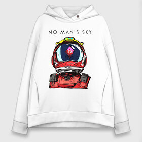 Женское худи Oversize хлопок с принтом NO MANS SKY в Петрозаводске, френч-терри — 70% хлопок, 30% полиэстер. Мягкий теплый начес внутри —100% хлопок | боковые карманы, эластичные манжеты и нижняя кромка, капюшон на магнитной кнопке | action | hello games | next. | no man s sky | no man sky | space | выживание | космос