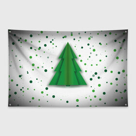 Флаг-баннер с принтом Новогодняя елка в Петрозаводске, 100% полиэстер | размер 67 х 109 см, плотность ткани — 95 г/м2; по краям флага есть четыре люверса для крепления | new year | tree | елка | новогодняя | новый год