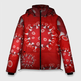 Мужская зимняя куртка 3D с принтом Вирусяка в Петрозаводске, верх — 100% полиэстер; подкладка — 100% полиэстер; утеплитель — 100% полиэстер | длина ниже бедра, свободный силуэт Оверсайз. Есть воротник-стойка, отстегивающийся капюшон и ветрозащитная планка. 

Боковые карманы с листочкой на кнопках и внутренний карман на молнии. | Тематика изображения на принте: coronavirus | covid | вирус | ковид | коронавирус