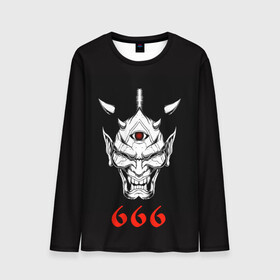 Мужской лонгслив 3D с принтом 666 в Петрозаводске, 100% полиэстер | длинные рукава, круглый вырез горловины, полуприлегающий силуэт | 666 | creep | scream | warrior | астрал | восставший из ада | демон | монстр | призрак | принт 666 | страшилки | хоррор | хоррор футболки | хэллоуин