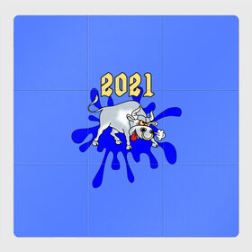 Магнитный плакат 3Х3 с принтом Символ года 2021 в Петрозаводске, Полимерный материал с магнитным слоем | 9 деталей размером 9*9 см | 