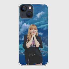 Чехол для iPhone 13 mini с принтом LISA BLACKPINK в Петрозаводске,  |  | Тематика изображения на принте: blackpink  bts | bp | how you like that | jennie | jisoo | kill this love | lalisa | lalisa monoban | lisa | rose | yg | блекпинк | блэкпинк | голубая | дженни | джису | закат | лалиса | лалиса монобан | лиса | небо | облака | пак розэ | роза | 