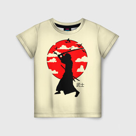 Детская футболка 3D с принтом Japan samurai в Петрозаводске, 100% гипоаллергенный полиэфир | прямой крой, круглый вырез горловины, длина до линии бедер, чуть спущенное плечо, ткань немного тянется | boy | japan style | japanese aesthetics | ninja | samurai | воин | иероглифы | катана | красная луна | меч | ниндзя | рыцарь | самурай | солдат | харакири | черный самурай | япония | японская анимация | японская эстетика