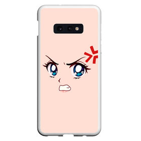 Чехол для Samsung S10E с принтом Angry anime girl в Петрозаводске, Силикон | Область печати: задняя сторона чехла, без боковых панелей | Тематика изображения на принте: angry | anime | art | big | eyes | face | girl | kawaii | manga | style | аниме | арт | взгляд | глаза | девушка | злой | кавай | лицо | манга