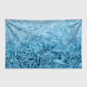 Флаг-баннер с принтом Иней в Петрозаводске, 100% полиэстер | размер 67 х 109 см, плотность ткани — 95 г/м2; по краям флага есть четыре люверса для крепления | абстрактные | абстрактный | абстракция | зима | зимние | зимний | изморозь | иней | лёд | льды | мороз | новый год | холод