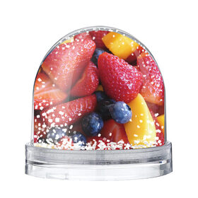 Снежный шар с принтом Фругтово-ягодное изобилие в Петрозаводске, Пластик | Изображение внутри шара печатается на глянцевой фотобумаге с двух сторон | еда | клубника | манго | фрукт | фрукты | черника | ягода | ягоды