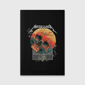 Обложка для паспорта матовая кожа с принтом Metallica в Петрозаводске, натуральная матовая кожа | размер 19,3 х 13,7 см; прозрачные пластиковые крепления | metal | metallica | rock | джеймс хэтфилд | классика | легенда | метал | металлика | популярное | рок | рокгруппа