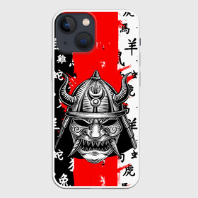 Чехол для iPhone 13 mini с принтом САМУРАЙ в Петрозаводске,  |  | ninja | oni | samurai | shogun | путь воина. | самурай | самурай на коне | сёгун | токио | харакири | чёрный самурай | японский самурай
