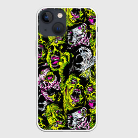 Чехол для iPhone 13 mini с принтом ЗОМБИ в Петрозаводске,  |  | 666 | alien | bloody | creep | evil dead | scream | ведьма | восставший из ада | герои ужаса | демон | звонок | зловещие мертвецы.