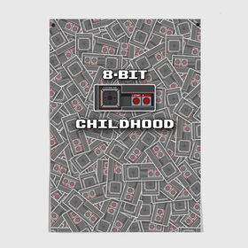 Постер с принтом 8-bit childhood в Петрозаводске, 100% бумага
 | бумага, плотность 150 мг. Матовая, но за счет высокого коэффициента гладкости имеет небольшой блеск и дает на свету блики, но в отличии от глянцевой бумаги не покрыта лаком | 8 bit | 8 бит | sega | sega master system | джойстик | сега