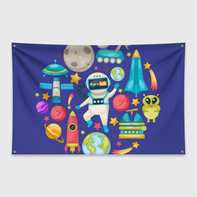 Флаг-баннер с принтом Pornhub space в Петрозаводске, 100% полиэстер | размер 67 х 109 см, плотность ткани — 95 г/м2; по краям флага есть четыре люверса для крепления | astronaut | comet | cosmos | moon | planet | rocet | space | star | звезда | космонавт | космос | планета | ракета
