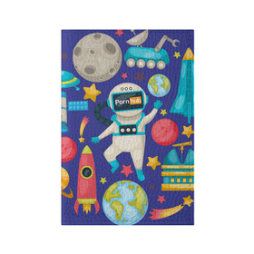 Обложка для паспорта матовая кожа с принтом Pornhub space в Петрозаводске, натуральная матовая кожа | размер 19,3 х 13,7 см; прозрачные пластиковые крепления | astronaut | comet | cosmos | moon | planet | rocet | space | star | звезда | космонавт | космос | планета | ракета