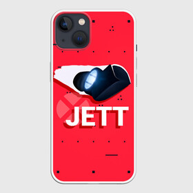 Чехол для iPhone 13 с принтом Jett в Петрозаводске,  |  | game | jett | jett valorant | player | valorant | valorant логтип | валарант | валарант новогодний | валорант | детский | детям | джет | нг | новогодний узор | новый год | орнамент | подарок | ребенок | рождество | семья | узор