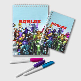 Блокнот с принтом ROBLOX в Петрозаводске, 100% бумага | 48 листов, плотность листов — 60 г/м2, плотность картонной обложки — 250 г/м2. Листы скреплены удобной пружинной спиралью. Цвет линий — светло-серый
 | piggy | roblox | roblox games | roblox piggy | игра роблокс | пигги. | роблокс | роблокс пигги | робукс