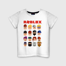 Детская футболка хлопок с принтом ROBLOX в Петрозаводске, 100% хлопок | круглый вырез горловины, полуприлегающий силуэт, длина до линии бедер | piggy | roblox | roblox games | roblox piggy | игра роблокс | пигги. | роблокс | роблокс пигги | робукс
