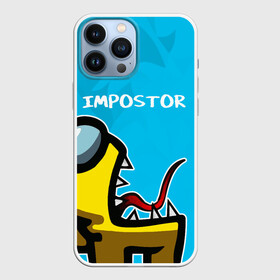 Чехол для iPhone 13 Pro Max с принтом IMPOSTOR в Петрозаводске,  |  | Тематика изображения на принте: impostor | амонг ас | амунг ас | игра | импостер | клыки | космонавт | монстр | пасть | персонаж | самозванец | чудовище