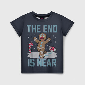 Детская футболка 3D с принтом Пряник в Петрозаводске, 100% гипоаллергенный полиэфир | прямой крой, круглый вырез горловины, длина до линии бедер, чуть спущенное плечо, ткань немного тянется | christmas | cookies | deer | hate | madafakas | new | santa | snow | ugly | year | вязаный | год | дед | клаус | мороз | новогоднему | новый | олень | печенье | печенька | печеньки | печенюшка | по | пряник | рождество | санта | свитер