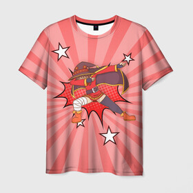 Мужская футболка 3D с принтом Megumin Dabbing в Петрозаводске, 100% полиэфир | прямой крой, круглый вырез горловины, длина до линии бедер | dab | dabbing | konosuba | megumin | взрыв | да будет благословенен этот прекрасный мир | даб | дэб | коносуба | маг | мегумин