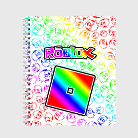 Тетрадь с принтом ROBLOX в Петрозаводске, 100% бумага | 48 листов, плотность листов — 60 г/м2, плотность картонной обложки — 250 г/м2. Листы скреплены сбоку удобной пружинной спиралью. Уголки страниц и обложки скругленные. Цвет линий — светло-серый
 | Тематика изображения на принте: piggy | roblox | roblox games | roblox piggy | игра роблокс | пигги. | роблокс | роблокс пигги | робукс