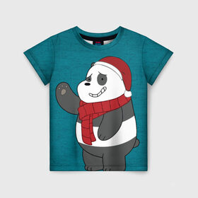 Детская футболка 3D с принтом Panda в Петрозаводске, 100% гипоаллергенный полиэфир | прямой крой, круглый вырез горловины, длина до линии бедер, чуть спущенное плечо, ткань немного тянется | cartoon network | panda | vdkimel | we bare bears | вся правда о медведях | панда