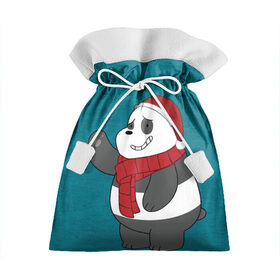 Подарочный 3D мешок с принтом Panda в Петрозаводске, 100% полиэстер | Размер: 29*39 см | cartoon network | panda | vdkimel | we bare bears | вся правда о медведях | панда