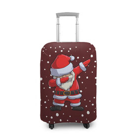 Чехол для чемодана 3D с принтом Dab-Santa в Петрозаводске, 86% полиэфир, 14% спандекс | двустороннее нанесение принта, прорези для ручек и колес | claus | happy new year | merry christmas | santa | snowman | дед мороз | елка | клаус | новый год | рождество | с новым годом | санта | снеговик