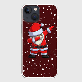 Чехол для iPhone 13 mini с принтом Dab Santa в Петрозаводске,  |  | claus | happy new year | merry christmas | santa | snowman | дед мороз | елка | клаус | новый год | рождество | с новым годом | санта | снеговик