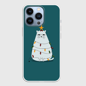 Чехол для iPhone 13 Pro с принтом Кото ёлка в Петрозаводске,  |  | claus | happy new year | merry christmas | santa | snowman | дед мороз | елка | клаус | новый год | рождество | с новым годом | санта | снеговик